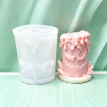 1pc Halloween Scented Candle Silicone Mold Home Decor/Gift Ornament Plaster Mold, Handmade Epoxy Resin Casting Mold, Art Decorative Clay Plaster Mold - A-White - View 6