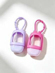 1/2pcs Alcohol-Free Hand Sanitizer Bottle With Protective Case And Keychain, Flip Top, Refillable, Suitable For Travel Carrying Liquids, Toner, Lotion, Etc. - Multicolor - View 19