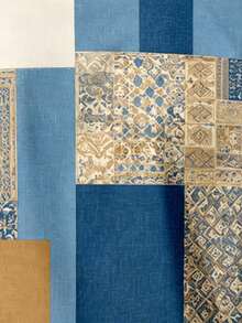 Setelan Jaket dan Celana Panjang Pria Musim Gugur/Dingin untuk Pakaian Sehari-hari Musim Gugur/Dingin, Motif Geometris Blok Warna Patchwork - MultiWarna - View 6