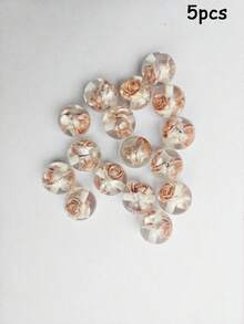 5pcs 16mm Glow-In-The-Dark Rose Resin Beads, Round Beads With Straight Holes, DIY Crafts, Jewelry Making, Phone Straps, Bracelets, Hair Accessories - Glow-in-the-dark Rose Beads - View 14