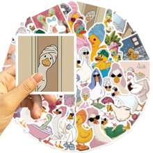 54 Buah Stiker Angsa dan Bebek Lucu untuk Kamar Mandi, Stiker Bebek untuk Ponsel, Laptop, Koper, Buku Catatan, dan Skateboard - MultiWarna - View 6