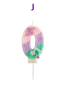 Music Symbol Pink, Green And Purple Multicolor Shiny Sequin, Musical Note Shaped Number Candles, Anniversary Candles, Souvenirs, Birthday, Holiday, Halloween, Party, Party Favors, Games, Party Candle Decorations And Supplies - Multicolor - View 17
