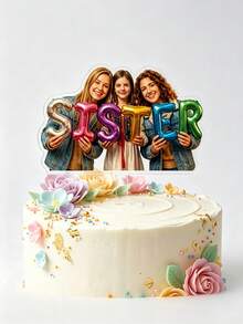 1/5/10pcs Personalized Character Photo Cake Toppers - Customizable Photo + Character Design, Personalized Cake Decoration, Easy To Place On Cake - Suitable For Birthday, Family Gathering, Holiday Cake - Perfect For Home, DIY Party Enthusiasts, Event Planners - Cake Decoration, Personalized Holiday Cake Toppers - Multicolor - View 4