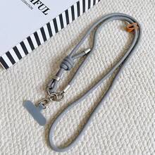 1PC Phone Lanyard Crossbody Halter Chain Phone Case Pendant Strap High-End Feel Women's Dopamine Halter Handheld Fan Rope Sturdy Clip Pad Exquisite Detachable Anti-Loss Anti-Drop - Multicolor - View 7