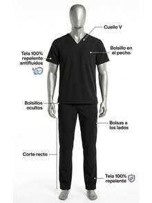Repellent Surgical Uniform All Regular Pocket Valentin Model For Men - Navy Blue - View 3