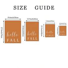1/3pcs Fall Wall Art Decor Watercolor Pumpkin Maple Leaves Canvas Prints Hello Autumn Sign Vintage Cottagecore Unframed Poster Set For Living Room Dining Room Bedroom Aesthetic Office - Pattern 2 - View 5
