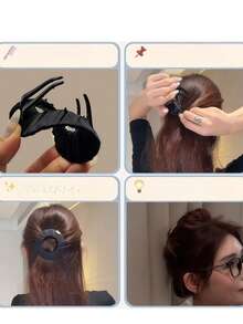 1/5 New Women's Hair Clips, Zero Pressure, Handmade Creative Flat Hair Clips, Back Head Clips, Internet Celebrity Yoga Sports Seamless Pressure-Free - Multicolor - View 2