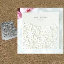 1pc Creative Floral Background Metal Cutting Template, Multi-Functional DIY Craft Tool, Suitable For Scrapbooking, Photo Albums, Greeting Cards And Home Decor, Ideal For Holiday Greetings And Handmade Crafts - Flower - View 3