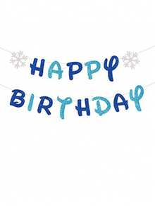 1Set Winter Happy Birthday Paper Banner, Multi‑Color Glitter Letter Garland With Snowflake Accent, Birthday Hanging Pennant For Birthday Party, Indoor Wall, Mantel, Backdrop & Photo Booth Party Decor - View 14