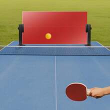 Tischtennis Returnbrett Pro,Return Returnboard Tischtennis Rebound Board,für Home Gym Indoor Outdoor,360°-Winkelverstellung Robust und langlebig - Rot - Übersicht 1