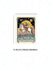 1pc Frameless Gothic Tarot Skull Wall Art Dorm Gift - Frameless - View 13