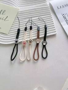 1Set Cute Cat Claw Mobile Phone Lanyard With Pad,USB/Bags/Keychain Pendant,Camera/Keys/Phone Wristband,Headphone/USB/ID Name Tag Lanyard,Adjustable Wrist Strap Mobile Anti-Loss Rope For Outdoor Sport,Travel And Daily Use - Multicolor - View 11