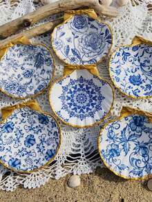 5/8/20pcs Natural Scallop Shells, White Scallop Shells, Home Decor, DIY Painting, Baking, Beach, Wedding Decor, Aquarium Decor, Beach Wedding Decor, Perfect For Craft Enthusiasts - A - View 3
