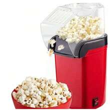 110V/220V Pipoqueira Elétrica de Ar Quente, Máquina para Fazer Pipoca Sem Óleo, Modelo Compacto, Operação Simples, Ideal para Uso Doméstico, Reuniões e Noites de Cinema - Visão 1