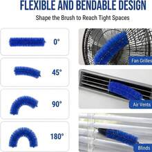 Fan Cleaning Brush Set, Flexible Dusting Brush For All Types Of Electric Fans, Reusable; Ultra-Fine Fiber Brush Head For Cleaning Air Conditioners, Home And Car Vents, Curtains, Blinds, Etc. - Multiple Styles - View 8