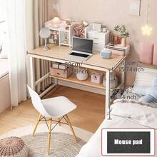 Computer Desk, Office Desk, 80*40*72 Cm, Modern Style, For Study, Bedroom, Living Room, Wood/Rustic Brown - Wood - View 2