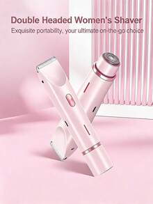 SKYWORTH 400mAh 2-In-1 Dual Head Electric Shaver For Women, Portable Travel Razor For Face, Bikini, Legs, Rechargeable, Compact And Lightweight - View 8