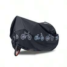 Motorcycle/Bicycle/Electric Scooter Cover - Waterproof, Dustproof, UV-Resistant And Snow-Resistant Cover, Black Motorcycle Accessory, All-Season Motorcycle/Bicycle Storage Protection Cover, Suitable For Most Small Motorcycles And Bicycles - Motorcycle Cover - View 7