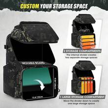 NEWHEY 45L Fishing Backpack With Rod Holder And Waterproof Rain Cover, 900D High-Strength Adjustable Compartment Fishing Gear Storage Bag - Men's/Dad's Gift - Multicolor - View 8