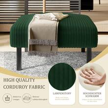 Corduroy Ottoman - Comfortable And Stylish Footstool - 翠 - 查看 4