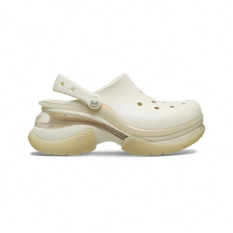 Crocs Sandal Bakiak Berongga Gaya Retro Little Dolphin untuk Wanita - Putih ekstrem - View 1