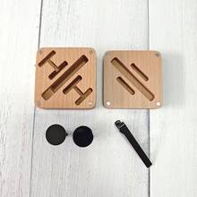 1 Set Of Personalized Metal Cufflink, Tie Clip And Beech Wood Storage Box, Custom Wedding Accessories For Men, Groomsmen Gifts, Gifts For Fathers - Multicolor - View 8