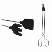 35cm Scissor-Style Kitchen Tongs Stainless Steel With Black Silicone Tips For BBQ And Grilling, Secure Food Grip Tool - 支付 - 查看 8