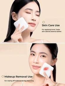 OEIEZ 120pcs Thickened Square Cotton Pads, Lint-Free Extra Large Soft Makeup Remover Pads, Single Pad Full Face Cleansing, Suitable For Toner, Makeup Removal And Nail Polish Removal - View 4