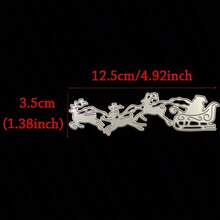 1pc Christmas Metal Cutting Die, Suitable For Scrapbooking And Handmade Crafts, DIY Embossing Template, Handmade Greeting Cards And Gift Card Making Tool - Christmas - View 8