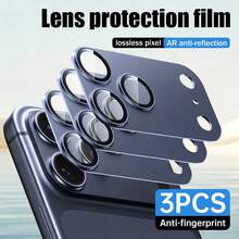 Yezodawee Camera Lens Protector Film For IPhone 17 Pro Max/17 Pro, Shatter-Resistant, Strong Adhesion, Compatible With Phone Cases, Metal Tempered Glass Rear Camera Screen Protector, 4 Colors Available (Blue/Silver/Orange/Transparent) - 3PCS - View 18