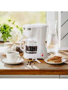 Adler Droppkaffebryggare, filterkaffemaskin, automatisk kaffebryggare – kompakt design, återanvändbart filter, vit - EU E typkontakt (220-240V) - Visa 1