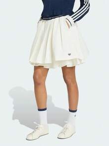 Adidas Originals Women's SPORTS SKIRT Knitted Mini Skirt KX6886 - Blue and White - View 1