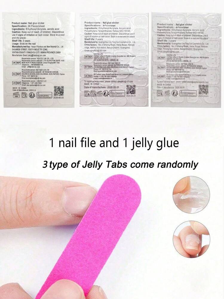24pcs Brown Gradient Square Short Press-On Full Cover Fake Nails, Classic Minimalist French Style, Suitable For Parties, Dates And Daily Wear, Autumn/Winter Essential - Multicolor - View 4
