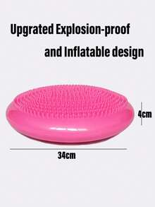 1pc Balance Mat Yoga Massage Cushion, Semi-Circle Beginner Yoga Ball, Massage Ball Ankle Trainer,Air Pump Included - Multicolor - View 3