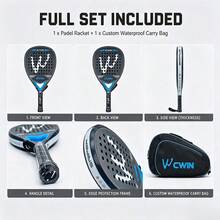 CWIN SNIPER Padel Racket, 1K High Rigidity Carbon Fiber Cortex Shock Absorbing Core Large Sweet Spot Non-Slip Grip Lightweight Paddle Tennis Racquet With Protective Carry Bag For Beginner Intermediate Players - Multicolor - View 8