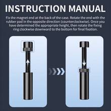 Telescopic Screw GPU Support Bracket, Height Adjustable Magnetic Base Anti-Sag Graphics Card Holder, Prevents GPU Bending, Sturdy Support Stand, Compatible With Multiple Computer Case Models - View 3