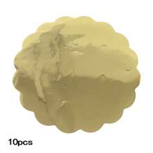 10/20/30pcs Gold Floral Mirror Paper Disposable Round Placemats 34cm, Gold Surface Floral Tray Placemats, Suitable For Kitchen, Banquet Table Setting, Wedding, Birthday, Dinner Party Decoration - Multicolor - View 11