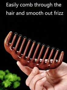 1pc Sandalwood Massage Comb Wooden Comb Multi-Functional Comb Neck Massage Head Massage Suitable For Hair Care Applicable To All Hair Types Daily Hair Care Essential Daily Hair Care Back To School Travel Hair Comb - Multi-color - View 5