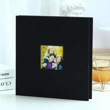 1pc Self-Adhesive Photo Album 3x5 4x6 5x7 8x10 Scrapbook 40 Blank Pages Linen Cover DIY Photo Album With Metal Pen - Linen Photo Album With Window - View 10