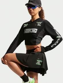 Nike Women's AS W NK SWIFT SKORT NV Sports Woven Skirt IM7545-010 - Black - View 5