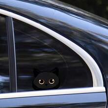 Black Cat Peeking Vinyl Car Decal Sticker, Waterproof, Suitable For Furniture, Car Body, Windows, Bumpers, Rear Windshield, Laptop, Suitcase, Walls, Scratch Cover, Creative Car Sticker For Car, Motorcycle, Electric Vehicle - Multiple Styles - View 9
