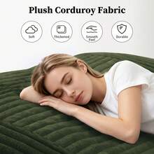 Sillón Puff Convertible DDY-SHENHUI - Tu Espacio Acogedor para Relajación y Tiempo en Familia - Verde + Franela - Ver 4