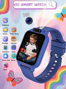 2026 Smart Watch For Teens, 300mAh Battery, 18 Built-In Educational Games, Touch Screen, USB Interface, Camera, Pedometer, Calendar And Alarm Clock - Multi-Color Silicone Strap, Sports Design, Suitable For 6-12 Years Old Children, Perfect Gift For Halloween And Christmas, Fun Learning Tool, Fashionable Teen Watch, Comfortable To Wear, Interactive Device, Specially Designed For Teens - 彩色 - 查看 21