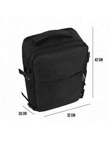 Travel Backpack 40 * 20 * 25 Cm Cabin Bag With USB Port, Carry On Laptop Backpack 15.6 Inch, 180 Degree Opening, Water Repellent Fabric, 12 Pockets - Black - View 6