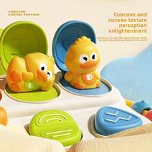 Boneka Edukasi Kotak Mekanik Ciluk-Ba Seru untuk Bayi dan Balita, Boneka Tekan dan Muncul Bertema Bebek Kuning Laut, Pencerahan Kognitif Sebab-Akibat, Pengalaman Sensorik Tombol Multi-Tekstur, Mengembangkan Keterampilan Motorik Halus dan Konsentrasi, Boneka Pembelajaran Awal Interaktif yang Tahan Lama untuk Bayi - MultiWarna - View 5