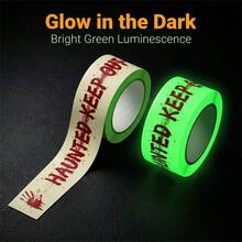 1pc New 2026 Halloween Glow-In-The-Dark Warning Tape Fluorescent Strip Decoration Caution Line Wall Sticker For Home Party - Multicolor - View 7