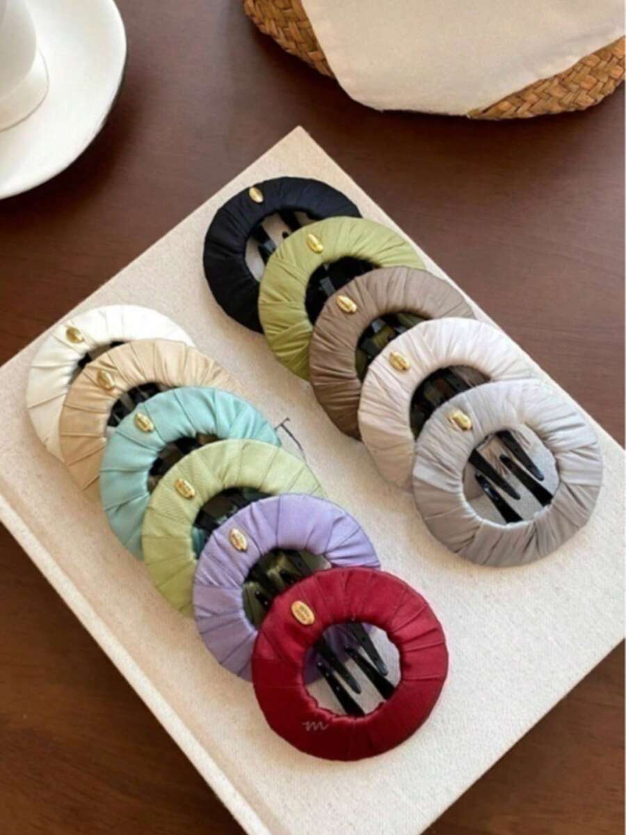 1/5 New Women's Hair Clips, Zero Pressure, Handmade Creative Flat Hair Clips, Back Head Clips, Internet Celebrity Yoga Sports Seamless Pressure-Free - Multicolor - View 1