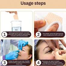 4-Piece Thermoplastic Nose Support And Facial Tape Set - Alcohol-Free, No Electrical Stimulation Nose Fixation And Lifting Kit, With Sealed Bag And Instruction Manual, Reusable Nose Corrector And Facial Lift Accessory For Daily Beauty Care - View 5