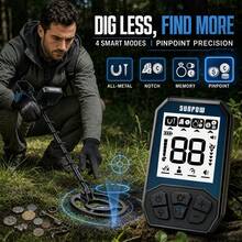 SUNPOW Rechargeable Metal Detector For Adults, High‑Accuracy 8" Detect Depth, IP68 Waterproof Search Coil,1500mAh 20H Runtime,Type‑C Fast Charging,4 Modes Notch Memory Pinpoint,Backlit LCD For Beach Shallow Water Coin Relic Gold Treasure Hunting - Rechargeable Metal Detector - View 5