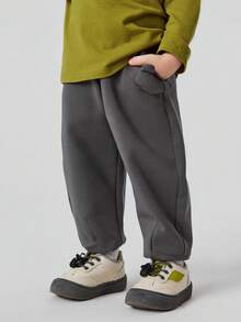 mini bala Boys & Girls Baby Soft Comfy Long Trousers, Anti‑Tight Belly Design, Fall - Iron Gray - View 2
